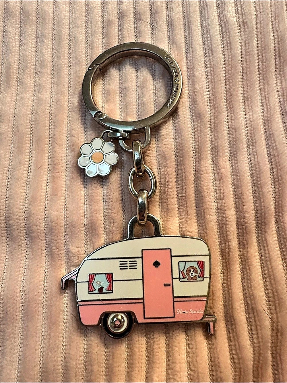 kate spade new york Camper Keychain Pink & Gold